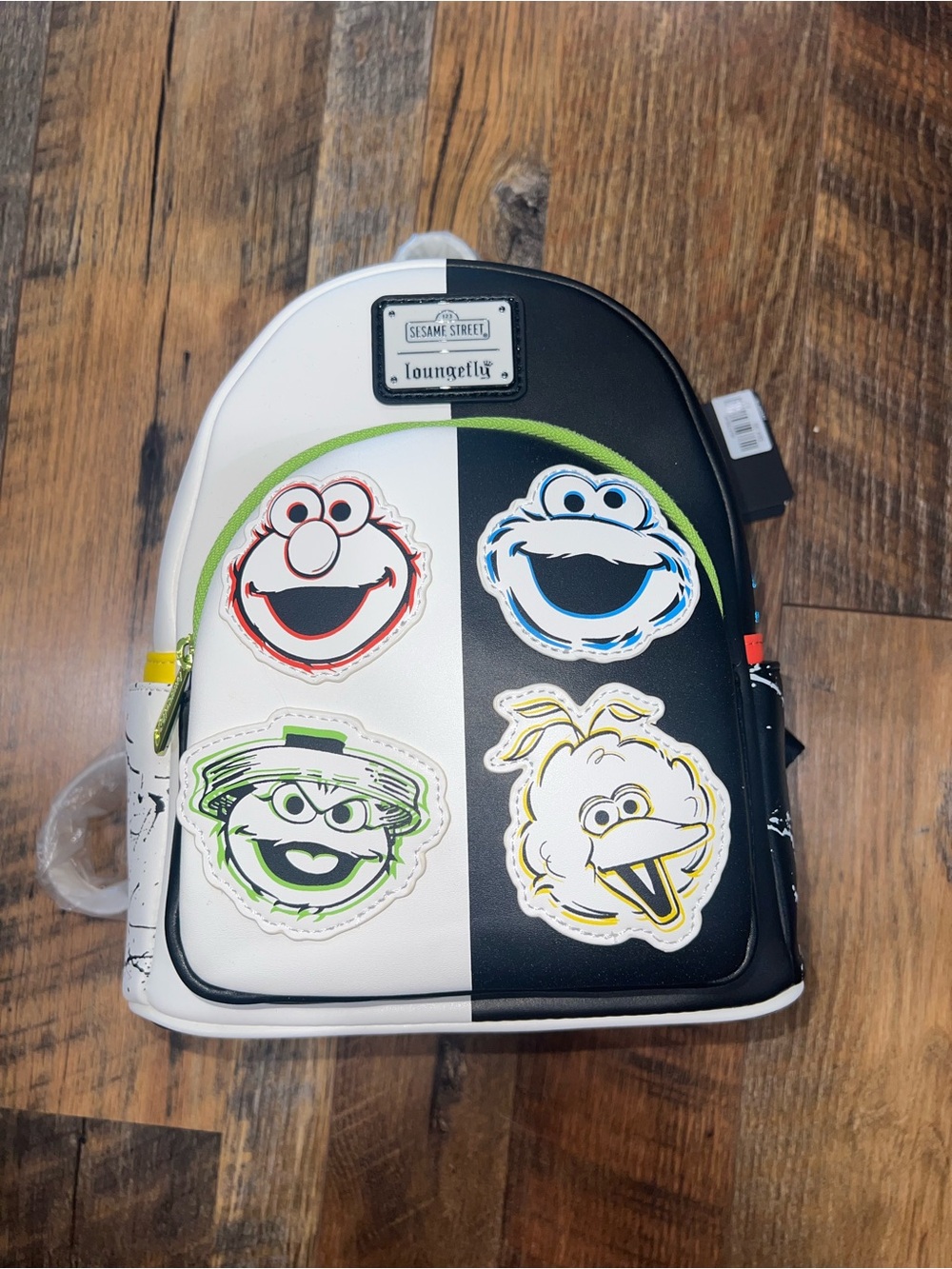 Sesame Street Black Pouch with Green Zipper
